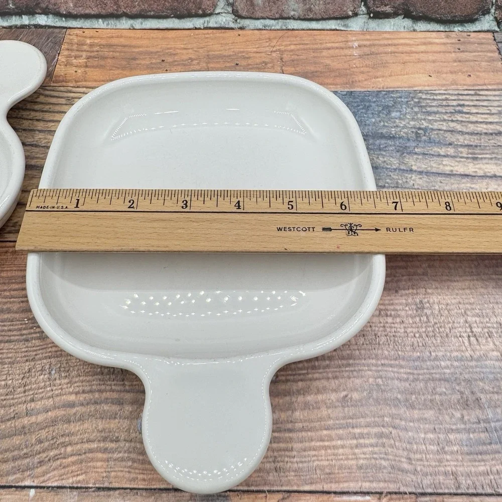 Corning Ware P-185-B Square Grab It Dishes Tab Handle Snack Plate Lot of 2  6.5
